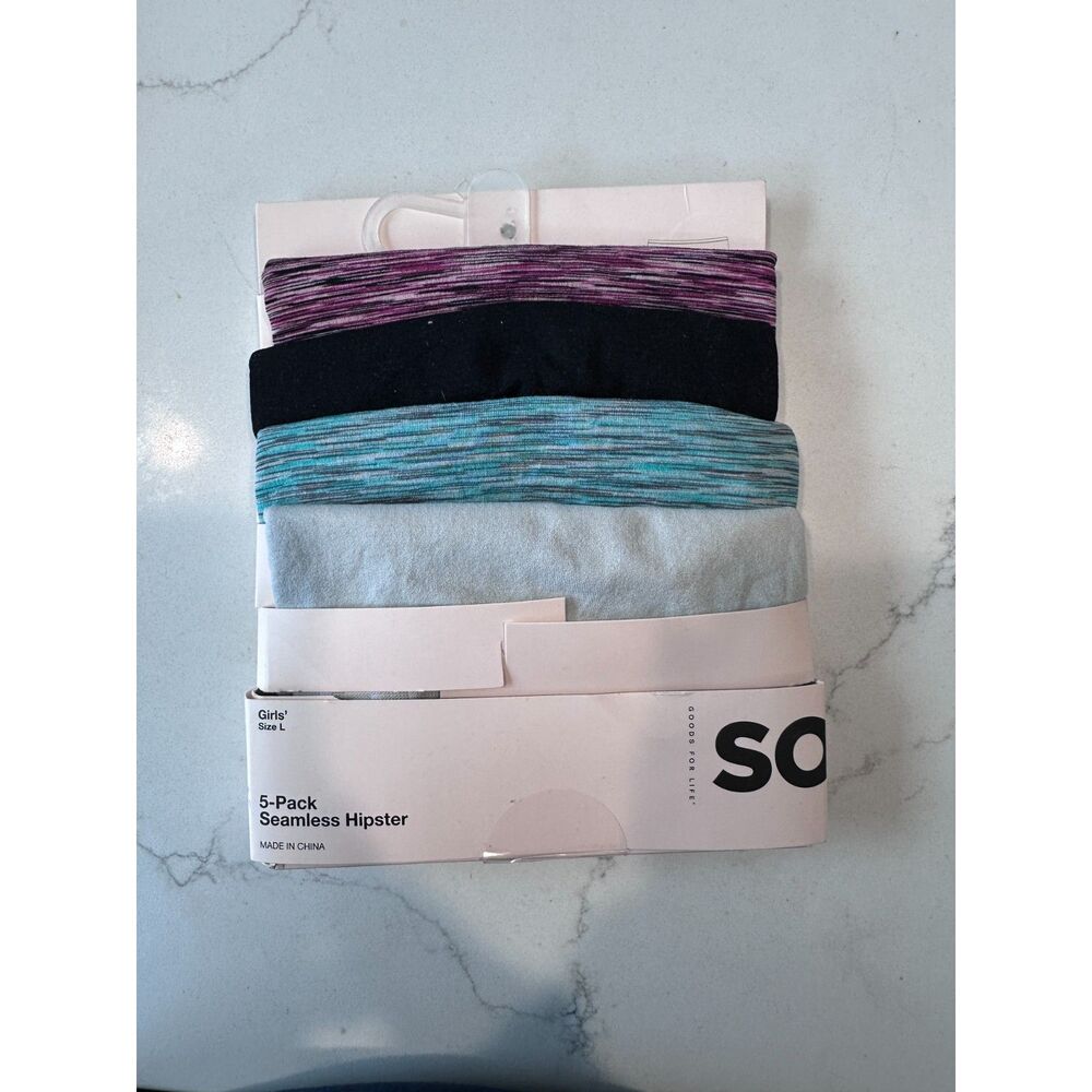 NWT Sonoma Girls Banded Hipster 4 Pack Underwear Panties Size Large